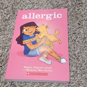Scholastic Pink 'Allergic' Book with Girl and Dog